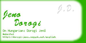 jeno dorogi business card